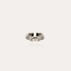 Bague Bambou strass argentée