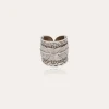 Bague Cancun Penna grand modèle argentée