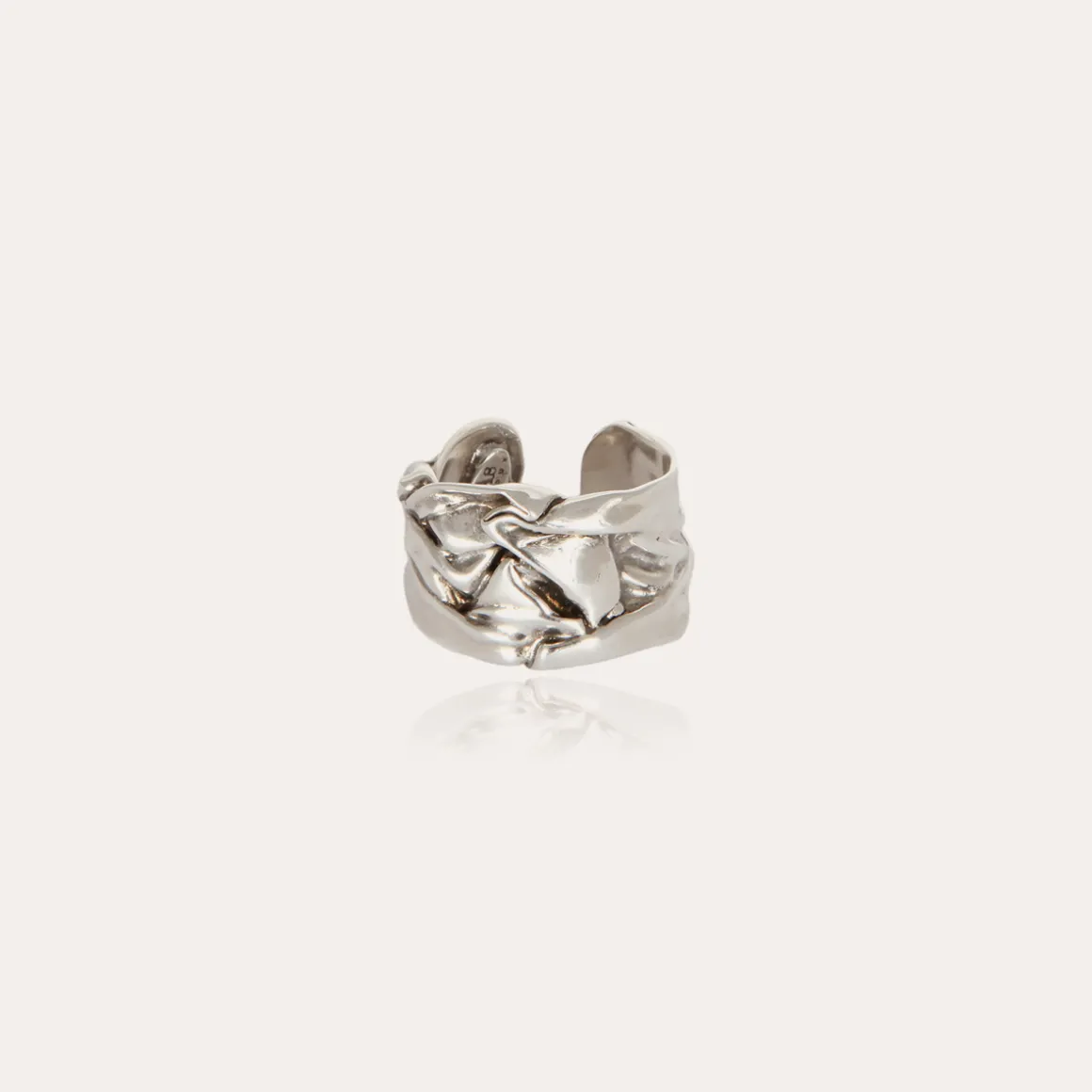 Bague Compression grand modèle argentée