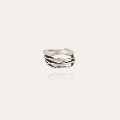 Bague Corail argentée