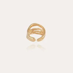Bague Corail dorée