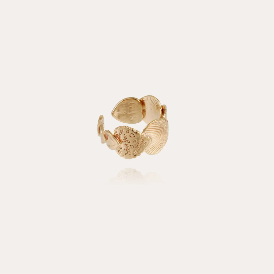 Bague Cuore dorée