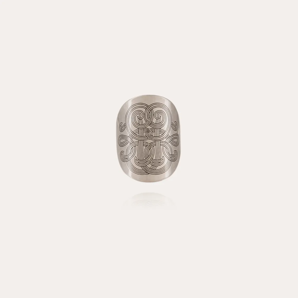 Bague Diva bombée argentée