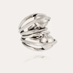 Bague Jupiter double argentée