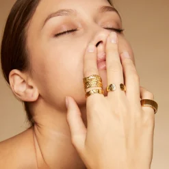 Bague Liane manchette dorée