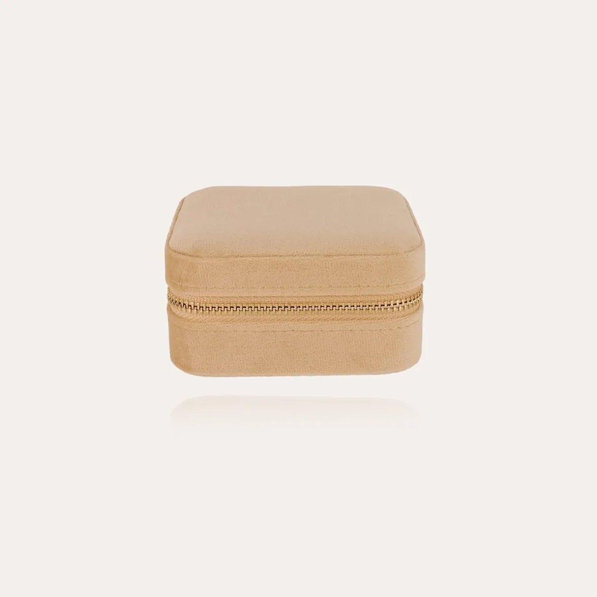 Boîte à bijoux velours petit modèle - Beige