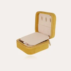 Boîte à bijoux velours petit modèle - Jaune