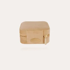 Boîte à bijoux velours petit modèle - Beige