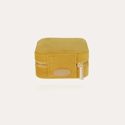 Boîte à bijoux velours petit modèle - Jaune