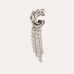 Boucles d'oreilles Atik Riviera mini argentées - Zircone