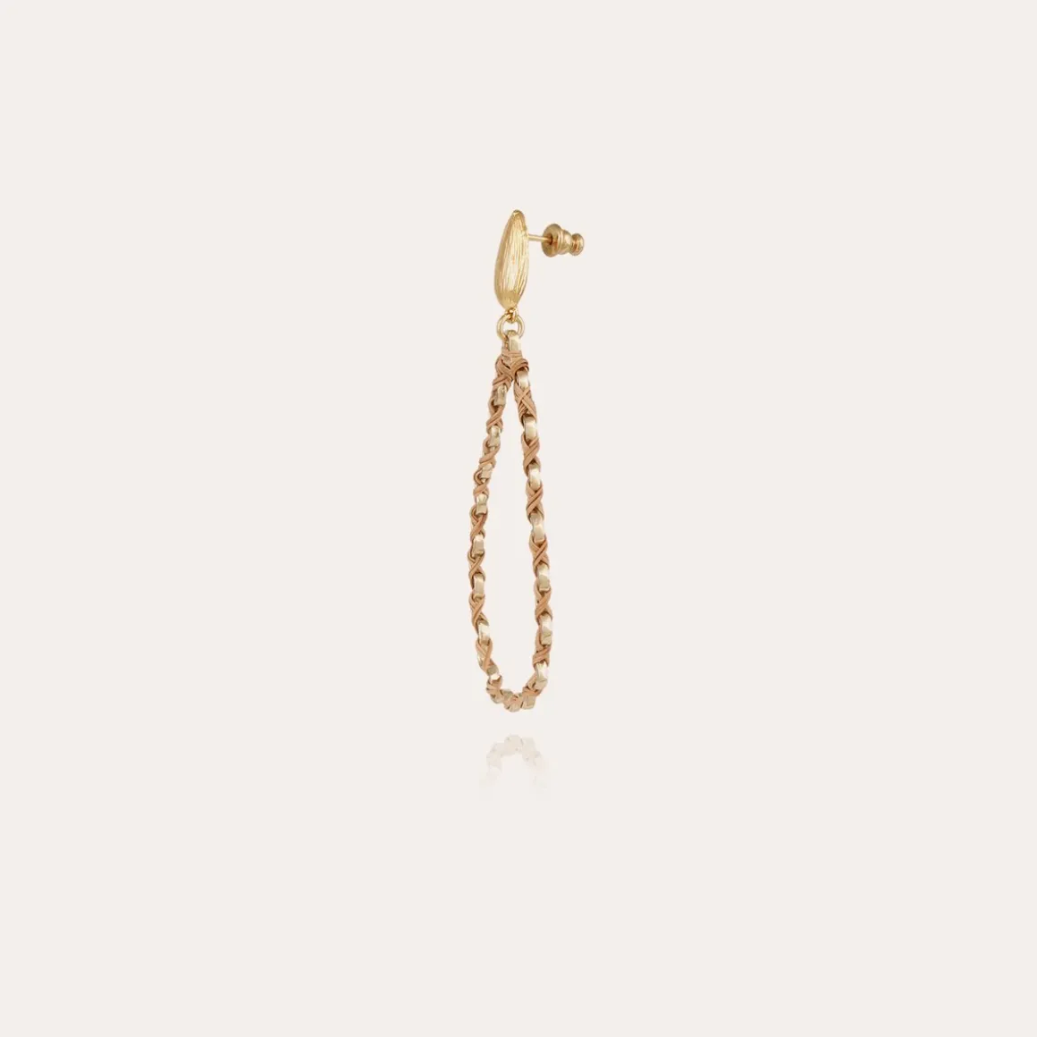 Boucles d'oreilles Beyby petit modèle dorées - Osier - Collection 55 ans
