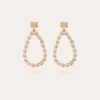 Boucles d'oreilles Bibi Riviera dorées - Zircone