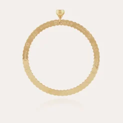 Boucles d'oreilles Bolduc grand modèle dorées