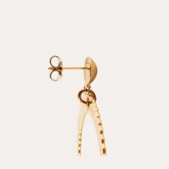 Boucles d'oreilles Bolduc petit modèle dorées