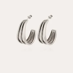 Boucles d'oreilles Cerceau argentées