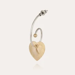 Boucles d'oreilles Céline Love bicolore