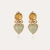 Boucles d'oreilles Colorado dorées - Hématoide jaune & Fluorine