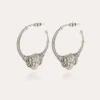 Boucles d'oreilles créoles Maranzana argentées