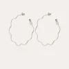 Boucles d'oreilles créoles Florette argentées