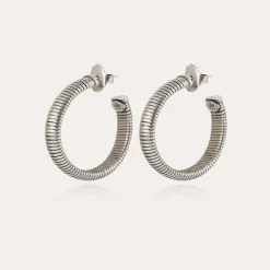 Boucles d'oreilles créoles Milo petit modèle argentées