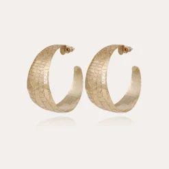 Boucles d'oreilles créoles Wild dorées