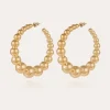 Boucles d'oreilles créoles Andy grand modèle dorées