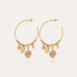 Boucles d'oreilles créoles Love mini dorées