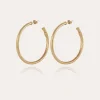 Boucles d'oreilles créoles Maori petit modèle dorées