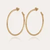 Boucles d'oreilles créoles Maori grand modèle dorées