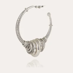 Boucles d'oreilles créoles Maranzana argentées