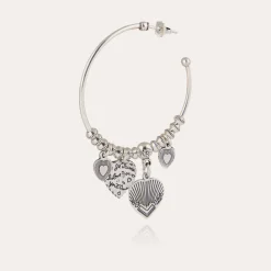 Boucles d'oreilles créoles Love mini argentées