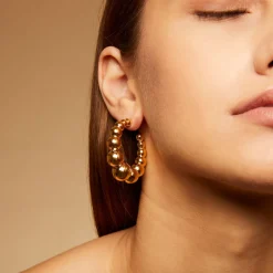 Boucles d'oreilles créoles Andy petit modèle dorées