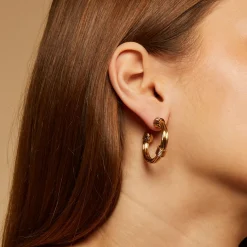 Boucles d'oreilles créoles Ariane petit modèle dorées