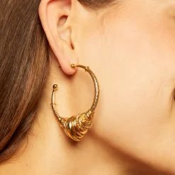 Boucles d'oreilles créoles Maranzana dorées