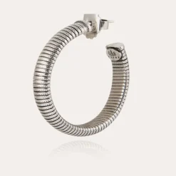 Boucles d'oreilles créoles Milo petit modèle argentées