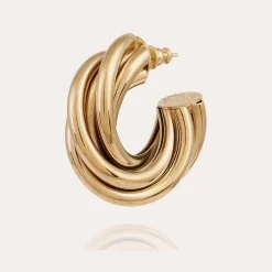 Boucles d'oreilles créoles Atik petit modèle dorées
