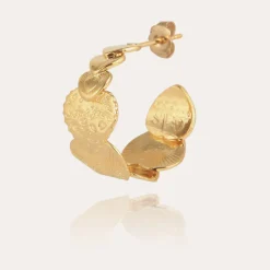 Boucles d'oreilles créoles Cuore petit modèle dorées