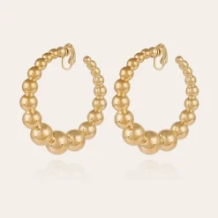 Boucles d'oreilles créoles Andy grand modèle dorées