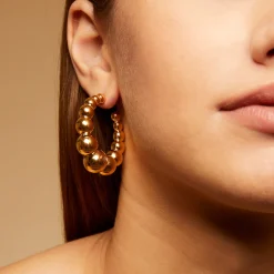 Boucles d'oreilles créoles Andy petit modèle dorées