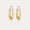 Boucles d'oreilles Écume grand modèle bicolore dorées