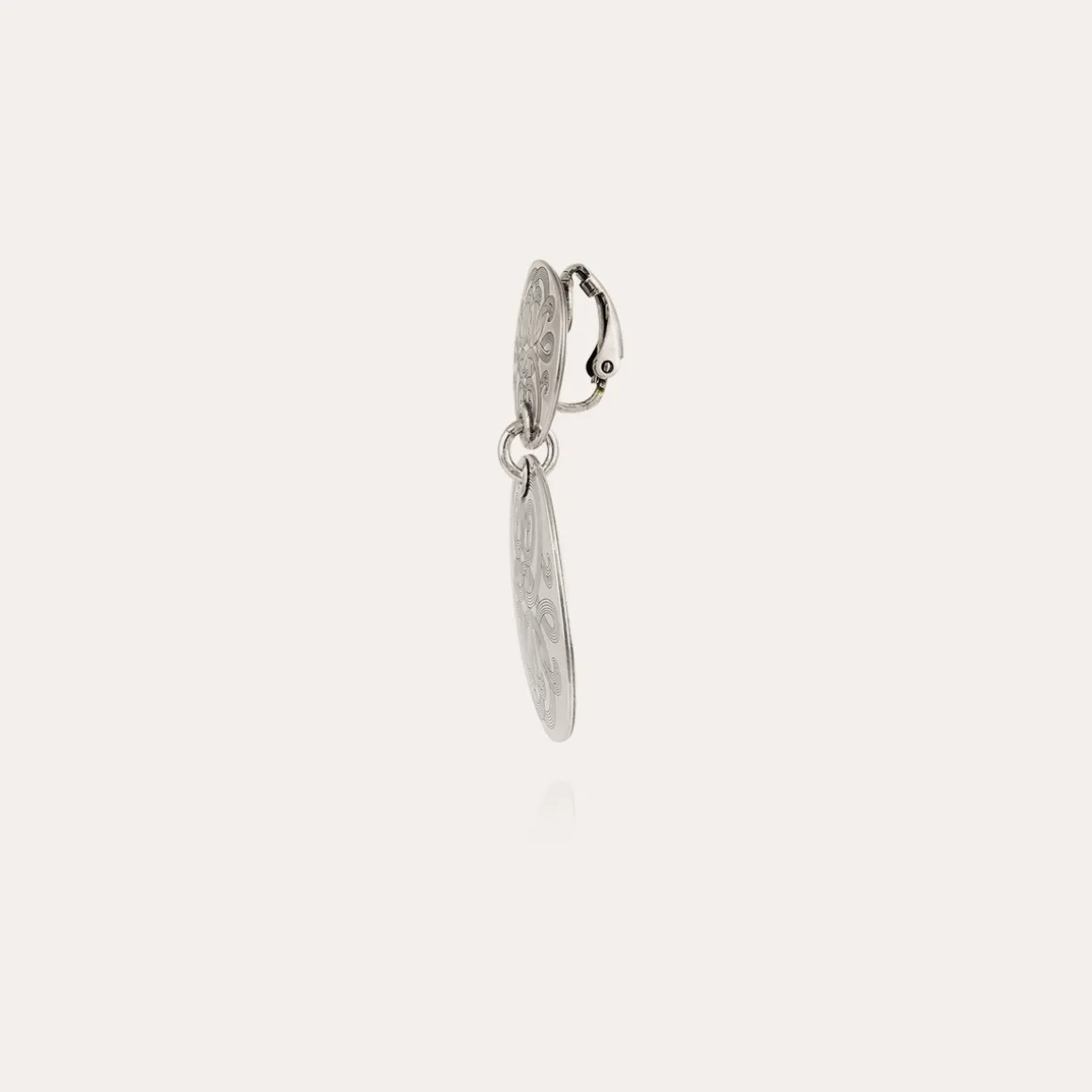 Boucles d'oreilles Diva double petit modèle argentées