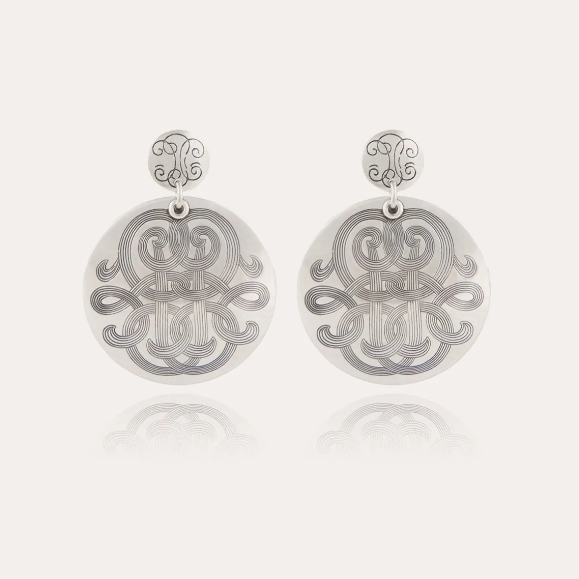 Boucles d'oreilles Diva grand modèle argentées