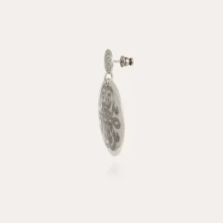 Boucles d'oreilles Diva grand modèle argentées
