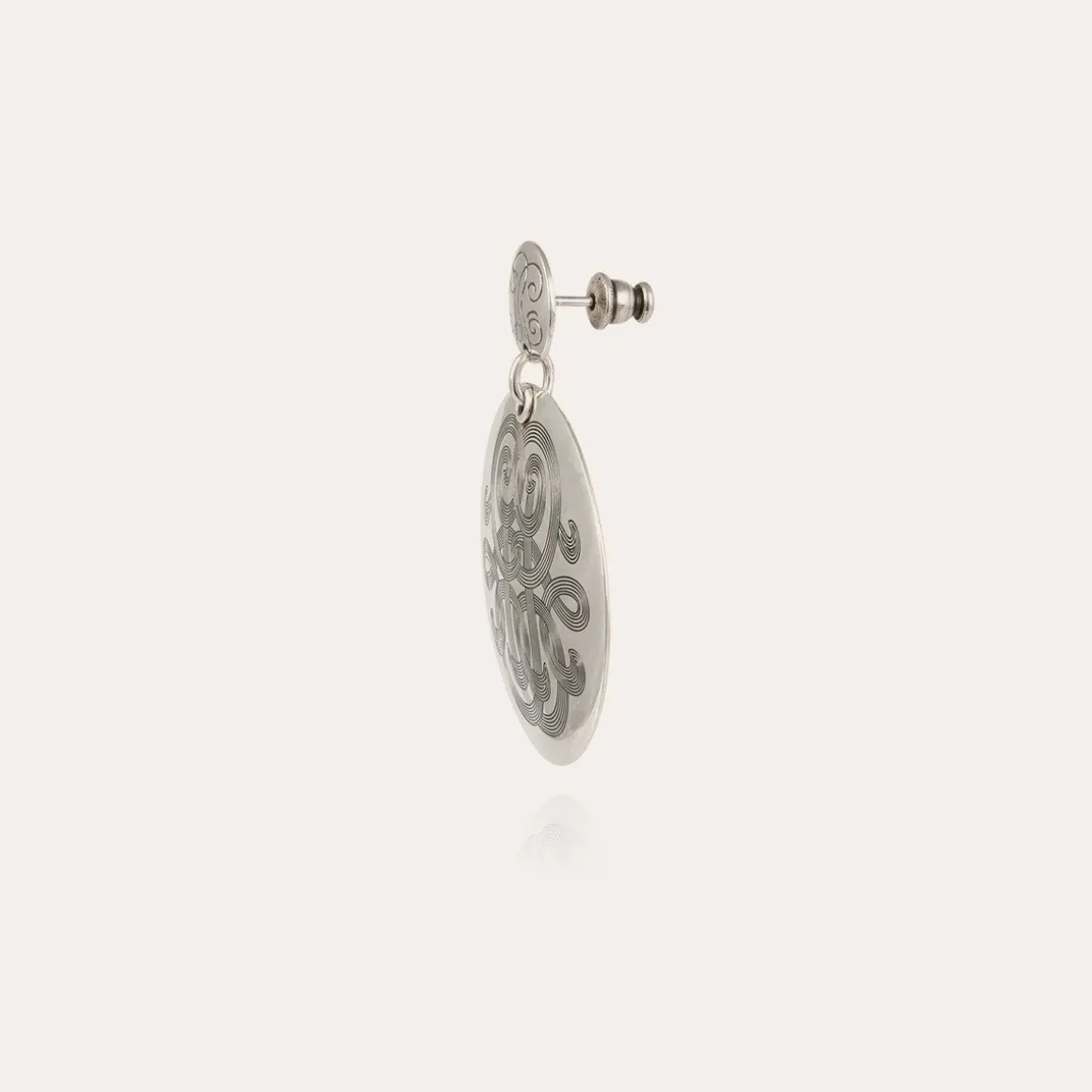 Boucles d'oreilles Diva grand modèle argentées