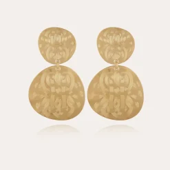 Boucles d'oreilles Diva Nuage dorées