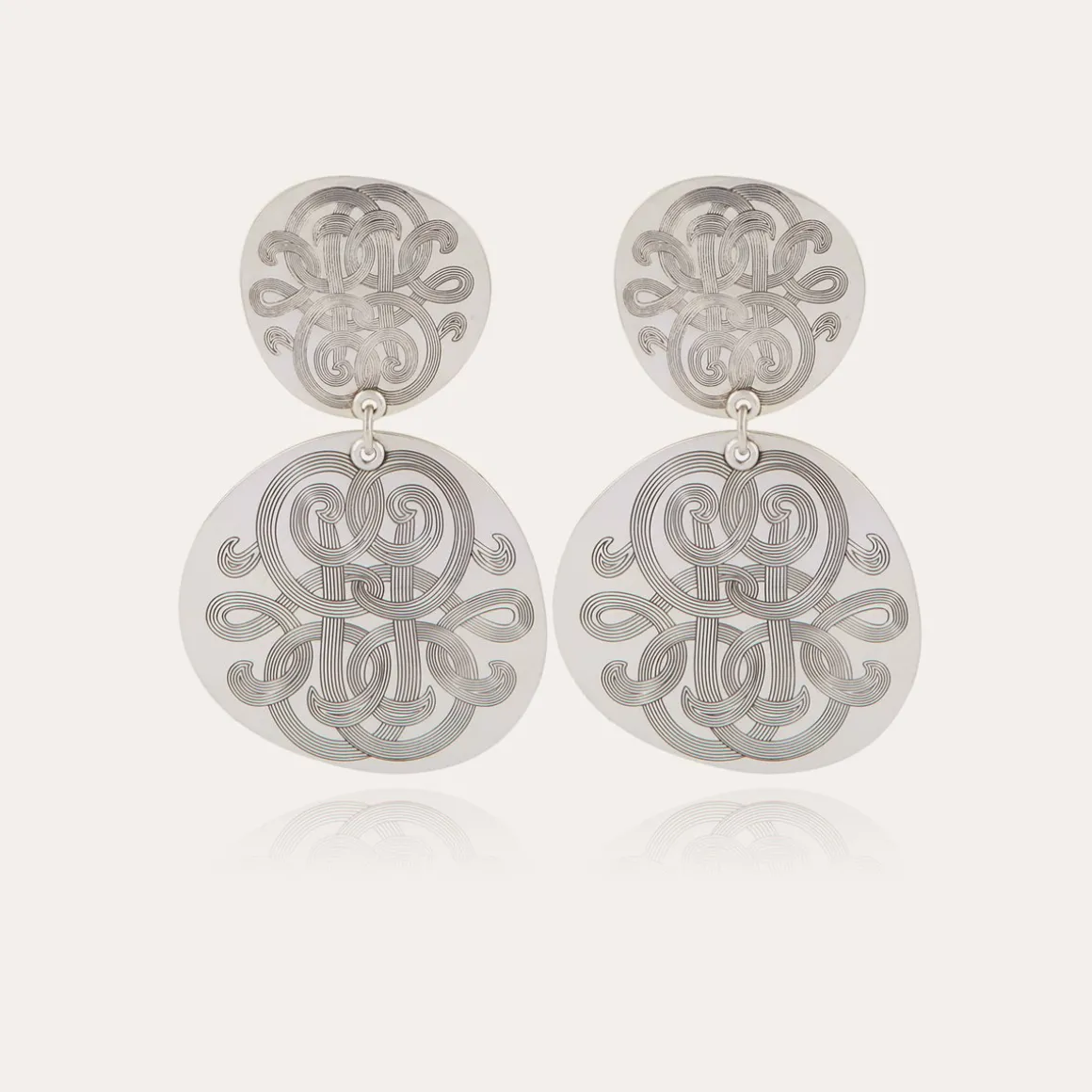 Boucles d'oreilles Diva Nuage argentées