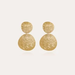 Boucles d'oreilles Diva Nuage petit modèle dorées