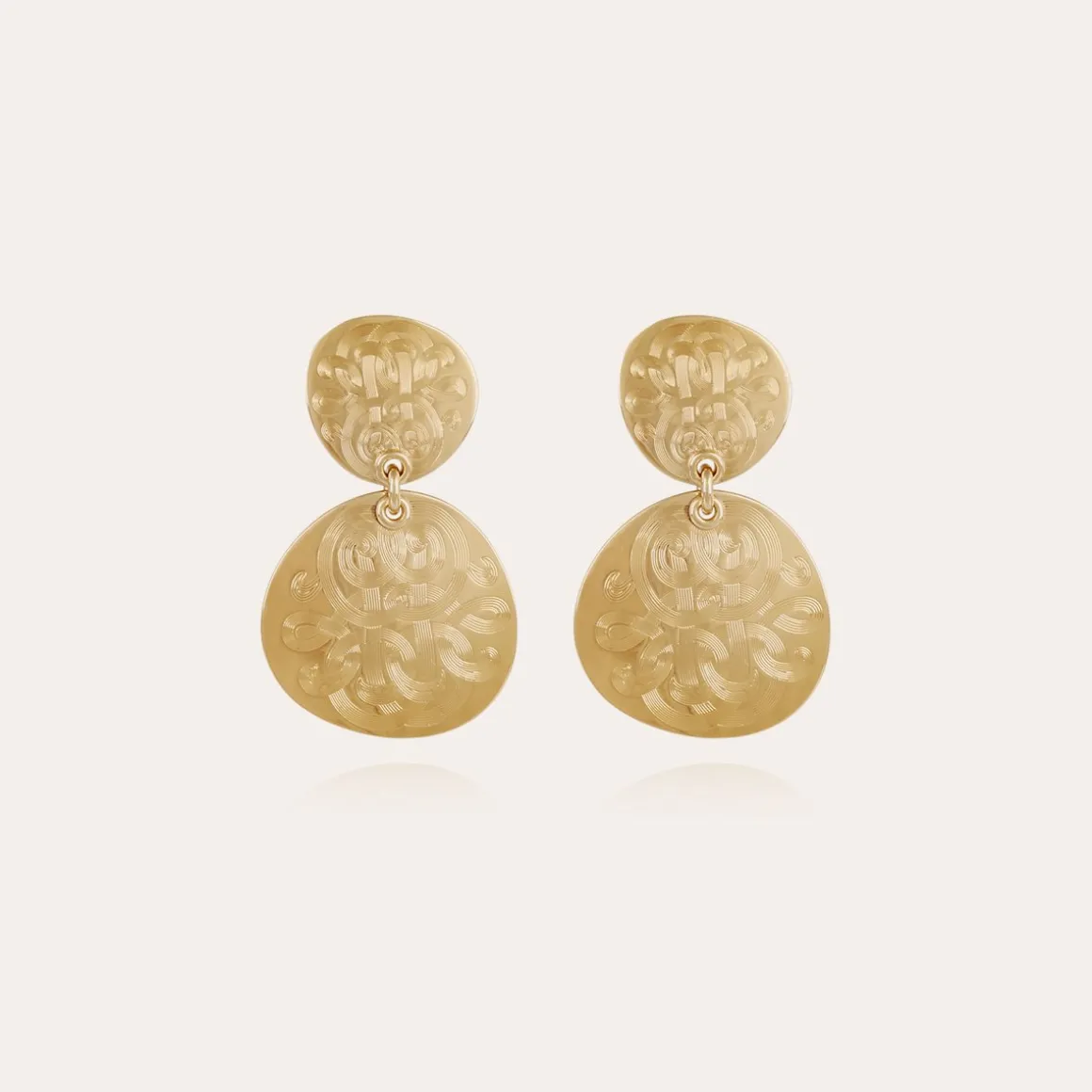Boucles d'oreilles Diva Nuage petit modèle dorées