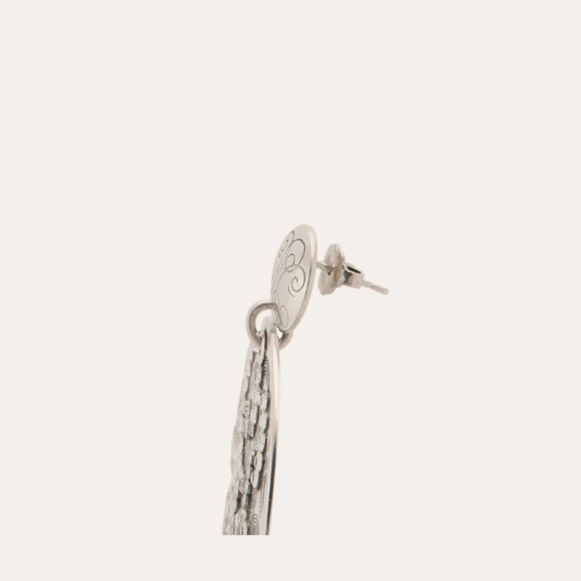Boucles d'oreilles Diva strass grand modèle argentées