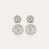 Boucles d'oreilles Flocon Double mini argentées